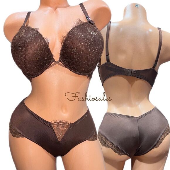 Victorias Secret Set Very Sexy Bombshell Add-2-Cups Push Up bra & Cheeky 36B / M - Picture 2 of 11